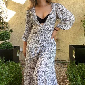 Cotton Candy LA adorable white long sleeve wrap dress with